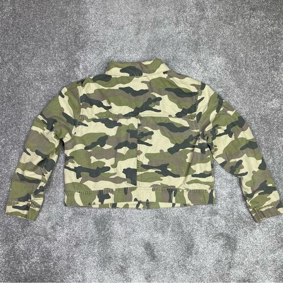 H&M Divided Camo Jacket Women's Large Button Up Long Sleeve Pockets - Picture 4 of 13